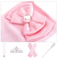 thumbnail image 5 of KAWELL Princess Dress Up Jewelry Dress Up Set Jewelry Accessories with Crowns, Necklaces, Wands, Gloves, Earrings (Pink 5pcs), 5 of 6