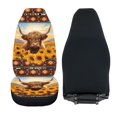 thumbnail image 6 of XYZCANDO Front Seats Protector Highland Cattle 2 Pack Front Car Seat Covers Waterproof Vehicle Van Truck Soft Breathable Car Front Seat Covers, 6 of 10