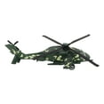thumbnail image 3 of Helicóptero de metal fundido a presión, modelo de avión de combate de aleación con sonido y luz, 140 mAh, OD, color verde, 3 of 14