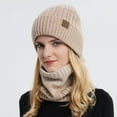 thumbnail image 6 of lanema Women Knit Hat and Scarf Winter Color Matching Hat Ear for Protection Supplies, 6 of 20
