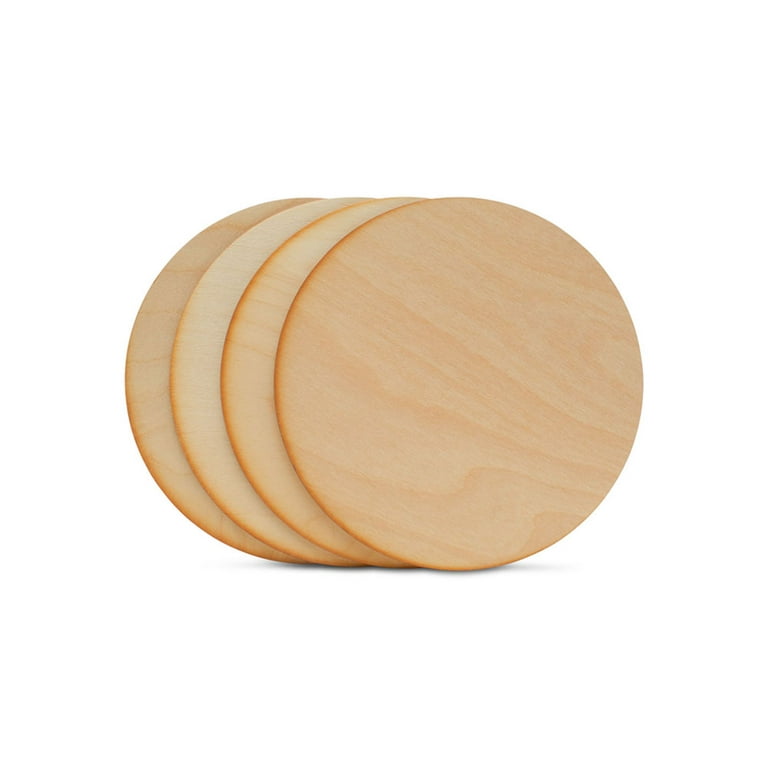 Wood Circle Disc 6 inch, 1/8 inch Thick, Pack of 5 Unfinished Round Wooden  Circles for Crafts with Rustic Burnt Edges, by Woodpeckers 