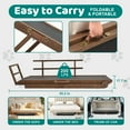 thumbnail image 4 of FICISOG Dog Ramp for Bed, 16" to 24" Height Adjustable Pet Ramp for Couch, Folding Portable Dog Ramp for Small, Old Pet with Upgraded Non-Slip Rubber Surface, Brown | Up to 200lb, 4 of 10