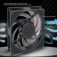 thumbnail image 3 of Case Cooler Fan, 140mm CPU Fan 2000RPM 4 Pin PWM Quiet Silicone Pad  for Computer Black,White, 3 of 7