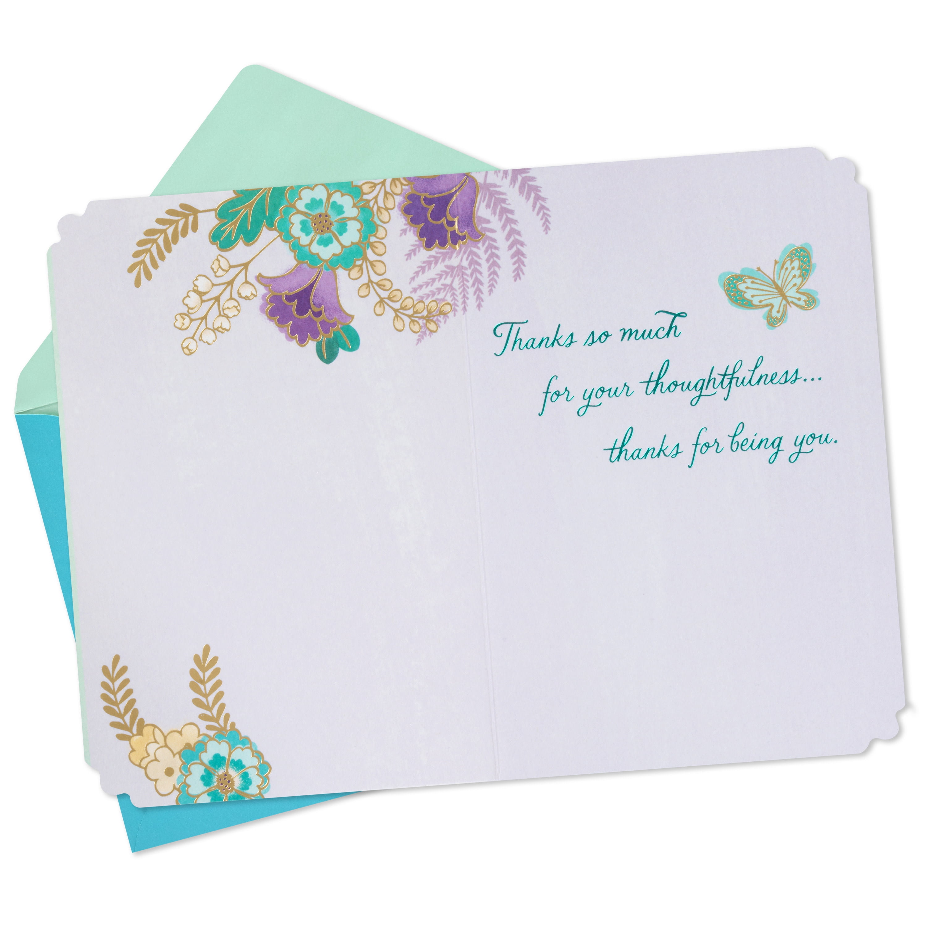 Hallmark Greeting Card TY FLWRS & FERNS