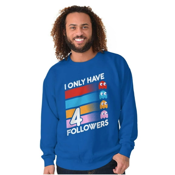 PACMAN 4 Followers Social Media Joke Sweatshirt for Men or Women Brisco Brands M