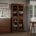 thumbnail image 4 of Palace Imports 100% Solid Wood Kitchen Pantry Storage Cabinet with Glass Doors and Adjustable Shelves, Mocha, 4 of 6