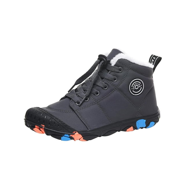 KIHOUT Bottes Filles Hiver Enfants Chaud Peluche Épaisse Chaussures Coton Bottes