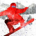 thumbnail image 2 of LightBoxJournal 26x26 Black Ornate Wood Framed with Double Matting Museum Art Print Titled - Extreme Snowboarder 01, 2 of 4