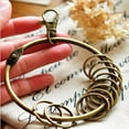 thumbnail image 4 of PinesC Bronze Large Round Hoop Key Ring Organizer(80mm) 10x Multi-Ring Jailers Fob Keyring Split Ring Key Holder Key Rings Multiple Keys, 4 of 4