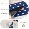 thumbnail image 6 of Independence Day Round Area Rug 6Ft Washable Circle Rugs for Bathroom Office, 4th of July Patriotic Star Usa Flag Non-Slip Carpet Floor Mats Indoor Outdoor Carpet Runner Aesthetic Home Decor, 6 of 8