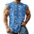 thumbnail image 7 of Yopmin Tropical Tank Tops for Men Palm Tree Beach Sleeveless Tank Tops Hawaiian Tee Shirt for Streetwear Vacation, 7 of 7
