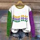 thumbnail image 3 of Gibobby Divertidas Sudaderas Camisa de para mujer, sudadera, camisa de día de fiesta de , Top informal de manga larga (Blanco, XL), 3 of 5