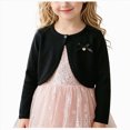 thumbnail image 3 of KPOPLK Girls' Cardigan with Button Loose Long Sleeve Shrug Sweaters Cropped Uniforms Kids Knit Sweater Clothes Outerwear Black Size 11-12 Years, 3 of 8