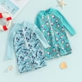 thumbnail image 5 of JUMEYU Boys One Piece Swimsuits Baby Boy Swimsuit One Piece Long Sleeve Zipper Bathing Suit UPF 50+ Sun Protection Rashguard Swimwear 18 24 Months (Mint Green,18-24 Months), 5 of 5