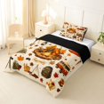 thumbnail image 2 of Manfei Happy Camping Twin Comforter Sets 2pcs,Cartoon Deer Car Bedding Set,Cream Orange,1 Comforter and 1 Pillowcase,Reversible, 2 of 6