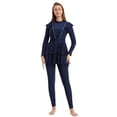 thumbnail image 4 of Long Sleeve Swimsuit for Women Rash Guard Tankini Top with Swim Cap and Matching Bottoms Full Coverage Sun Protection Swimwear for Beach, 4 of 9