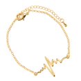 thumbnail image 1 of de de imitación para mujeres y niñas, brazalete de cristal/esmalte, joyería Oro Zulema Brazalete de pulsera de latido del corazón, 1 of 8
