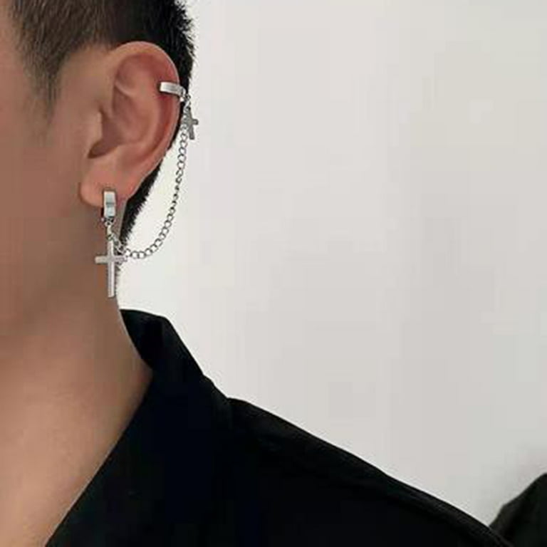 Anvazise 1Pc Punk Hip Hop Metal Chain Ear Cuff Creative Anvazise 1Pc Punk Hip Hop Metal Chain Ear Cuff Creative