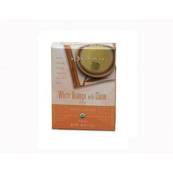 Davidson Organic Tea  White Orange With Clove Tea- Box of 8