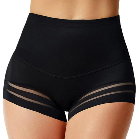 Shapewear Tummy Control Underwear for Women Seamless Shaping High Waisted Panties Slimming Stripe Lace Panty