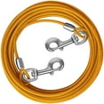 thumbnail image 1 of HaiYUAN Cable de amarre para perros de 10/15/20/25/30 pies para patio Cable de alambre de acero con clips superiores duraderos Cadenas amarillas para correa de perro exterior para grandes de hasta 165, 1 of 1
