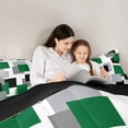 thumbnail image 5 of Castle Fairy Minimalist Sqare 3 Pieces Queen Comforter Set for Women Men,Geometric Rectangle Ultra Soft Bedding Sets,Abstract Minimalist Bedding Comforter Set,Breathable Home Decor, 5 of 8