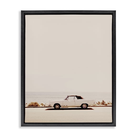 Stupell Industries Traditional California Dreaming Antique Car Black Floating Frame Canvas Art, 17 x 21, by Gemma Bardot