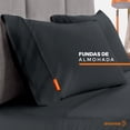 thumbnail image 2 of Fundas de Almohada Lisas Dreamlab, Hipoalergenica, Tamaño Estandar, Color Grafito, 2 Piezas, 2 of 6