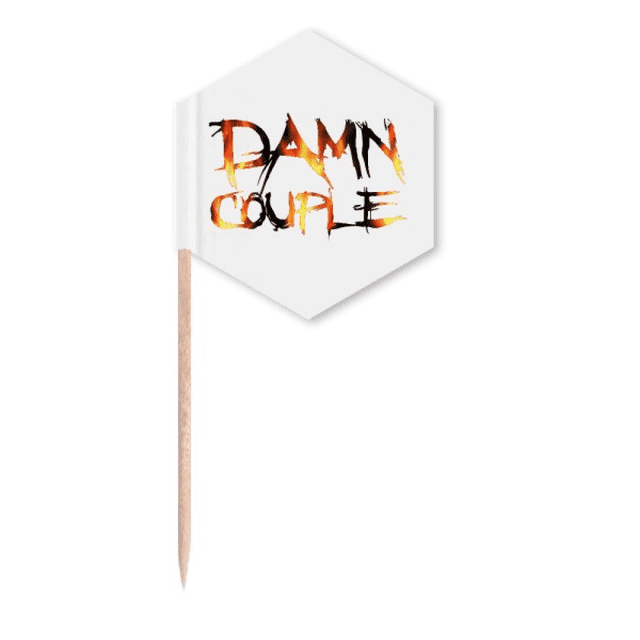 Quote Couple Art Deco Fashion Toothpick Flags Cupcake Picks Party Celebration