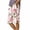 Pink, variant on Women's Knee-Length Bermuda Shorts Comfy Cotton Boho Print Casual Beach Shorts with Side Slit, Button Detail & Pockets for Summer