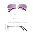 thumbnail image 3 of Gafas de Sol Weewooday Rectangulares Sin Montura Tinteadas Transparentes, 3 of 8