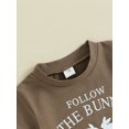 thumbnail image 6 of Baby Boy Easter Outfit, Short Sleeve Crew Neck Letters Rabbit Print T-shirt with Elastic Waist Sweatpants 2-piece Outfit, 6 of 10