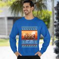 thumbnail image 3 of Christmas Sweatshirt, Funny Cowboy Santa Happ-yee Haw-lidays Christmas Sweatshirt, Western & Rustic Ugly Sweatshirt, Festive Crewneck for Parties & Gifts, 3 of 5