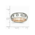 thumbnail image 6 of White Stainless Steel Ring Band Wedding Cubic Zirconia CZ, 6 of 6