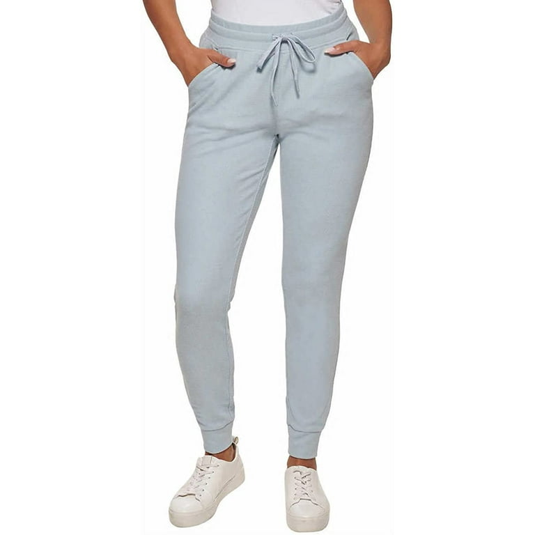 Marc New York by Andrew Marc Women's Ribbed Midweight Jogger (Serenity  Blue, Large)