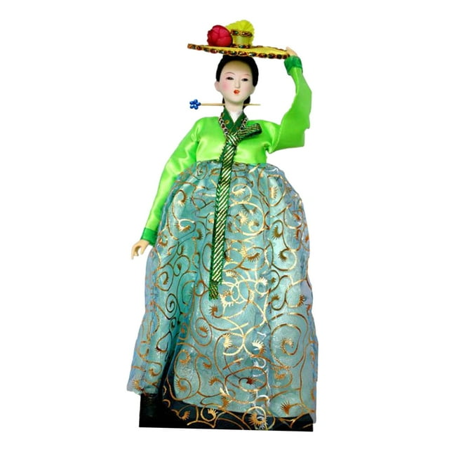 Muñeca Hanbok Muñeca Geisha Coreana Mini Estatua Kabuki Artesanía Tradicional Antigua Estilo I