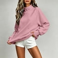 thumbnail image 3 of Maplenight Womens Mock Neck Sweatshirt Raglan Sleeve Loose Fit Oversized Pullover Tops Long Sleeve Warm Sweatshirts with Pocket, 3 of 6