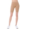 thumbnail image 1 of Made by Olivia Women's Solid Seamless Ribbed Knee Biker Shorts with Band Waist, 1 of 6