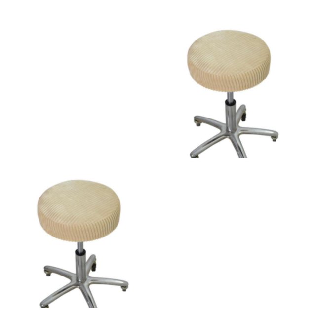 Monstrate Funda de cojín de asiento de silla de taburete de bar 04 Beige 40 cm 2piezas