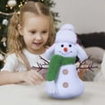 thumbnail image 4 of Cute Christmas Snowman Sitting Doll Window Display Rudolf Checkered Hat Doll Decoration Decoration, 4 of 5