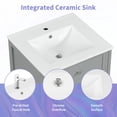 thumbnail image 4 of Bellemave 20" Bathroom Vanity Set with Sink and 2-tier Storage Rack Bathroom Cabinet with Door and Adjustable Shelf Free Standing Single Basin Vanity (20”, 2-tier Storage Rack, Gray), 4 of 11