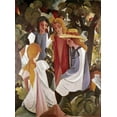 thumbnail image 2 of Macke, August 11x14 White Modern Wood Framed Museum Art Print Titled - Four Girls, 2 of 4