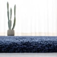 thumbnail image 5 of Milan Shag Collection Runner Rug - 2' x 18', Navy Solid, Non-Shedding, Plush Thick Pile, Easy to Clean, Perfect for Hallway, Foyer, Bedroom, 5 of 18