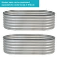thumbnail image 6 of Sunnydaze 62.5" x 32" x 32" Oval Silver Steel Stackable Raised Garden Bed, 6 of 12