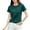 Green, variant on Women's Short Sleeve T-Shirt, 100% Cotton Round Neck Top, Casual Summer Basic Tee for Women