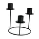thumbnail image 2 of Candelabro, candelabro cónico, candelabro de pilar, candelabro de 3 brazos para cumpleaños, comedor, mesa decorativa para el hogar negro, 2 of 9