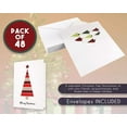 thumbnail image 3 of 48-Pack Merry Christmas Greeting Cards Bulk Box Set - Winter Holiday Xmas Greeting Cards with Cute Christmas Tree Illustrations, Envelopes Included, 4.5 x 6.25 Inches, 3 of 7