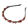 thumbnail image 7 of Unique Bargains 1Pc Bling Rhinestone Headband Unspecified Shapes Red Rhinestone Headband for Women 4.92"x0.59", 7 of 7