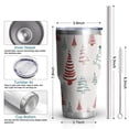 thumbnail image 6 of 30oz Multicolor Christmas Tree Pattern Tumblers Stainless Steel Tumbler with Lid and Straw,Vacuum Insulated Double Wall Travel Tumbler Cups Mug with Cleaning Brush for Coffee,Tea, 6 of 7