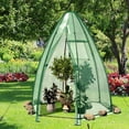 thumbnail image 2 of Costway Mini Invernadero Portátil de Jardín con Cubierta de PE para Todo Clima Puerta Enrollable Ventana de Malla para Plantas 160 x 160 x 183 cm, 2 of 9